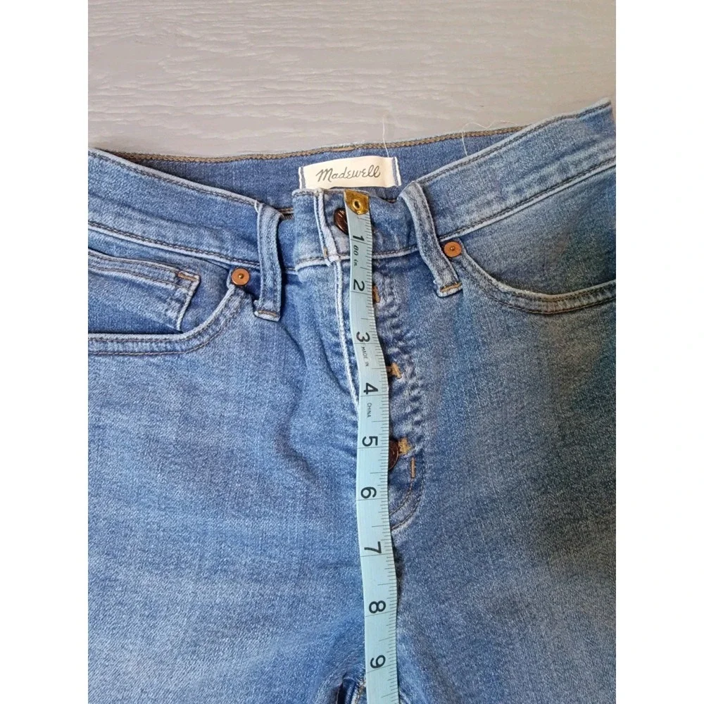 ♡Preloved Madewell‎ Womens Button Up Mid-rise Skinny Crop B-35